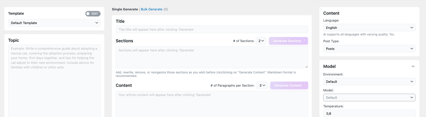 Content Generation | AI Engine