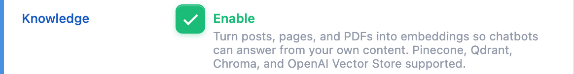 Knowledge module in the Modules tab