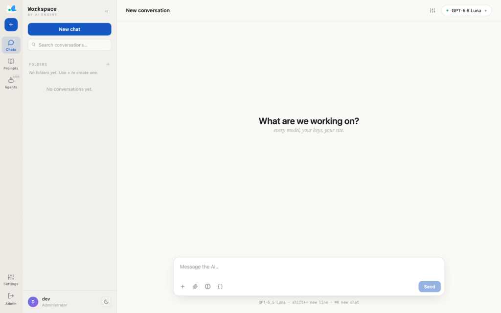 The Workspace screen in WordPress admin